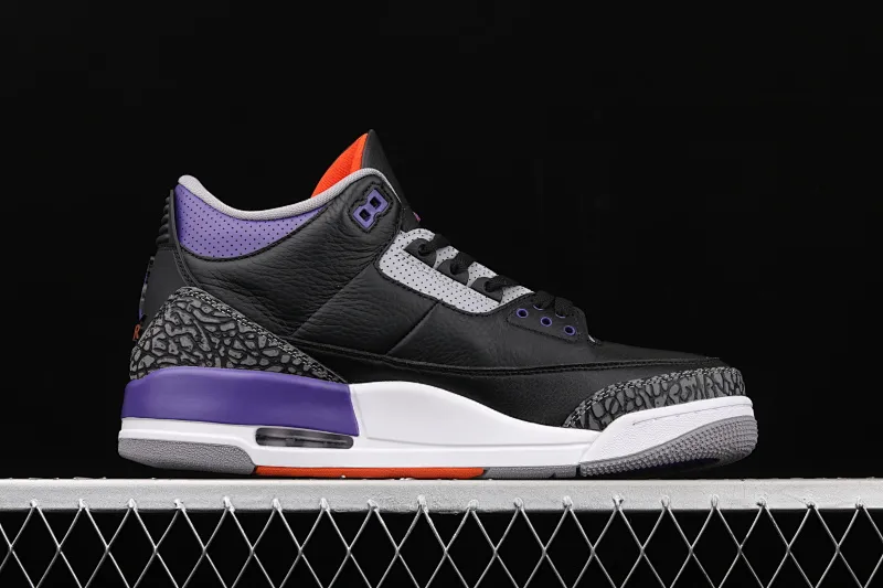 All categories Air Jordan Jordan series basketball shoes Air Jordan 3 Air Jordan 3 "Court Purple" AJ3 Joe 3 burst black and purple basketball shoes CT8532-050